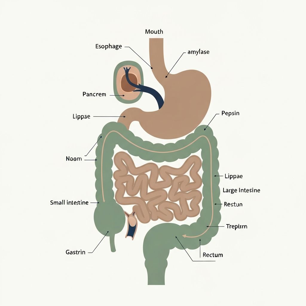 Scientific illustration of appetite regulation hormones and brain signaling
